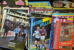 Collection of Aston Villa home programmes from 1970's onwards with many varied fixtures. (A box)