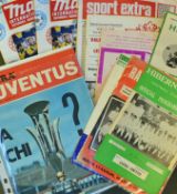 Leeds United away programmes in European competitions to include 1967/1968 Hibernian, Rangers,