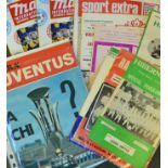 Leeds United away programmes in European competitions to include 1967/1968 Hibernian, Rangers,