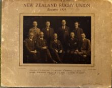1924 Official New Zealand Rugby Union Executive Photograph - official large photograph of the
