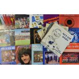 Collection of 45r.p.m Football Related Vinyl Records to include 1986 World Cup Squad, Flashback