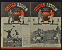1948/1949 Manchester United last home match programmes for games at Maine Road v Sheffield United