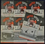 1949/1950 Manchester United home match programmes v Manchester City, Sunderland, Charlton