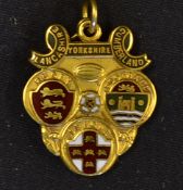 1962/63 Rugby League Challenge Cup 9ct gold and enamel winners medal - won by Wakefield and