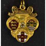 1962/63 Rugby League Challenge Cup 9ct gold and enamel winners medal - won by Wakefield and