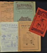 Pre-war football programmes to include 1928/1929 Aston Villa v Sheffield Utd Reserves, 1929/1930