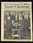 1925 Daily Graphic with pictures from New Zealand All Blacks Farewell Luncheon - c/w 20pp issue with