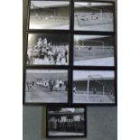 1953 FA Cup final framed and glazed photographs of the cup final showing the goals being scored (