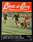 1966 British Lions Rugby tour to New Zealand brochure titled "Lions at Bay" being a pictorial record