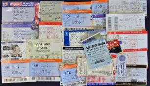 Collection of Football Ticket Stubs 1980s Onwards to include International fixtures 1986 Wales v