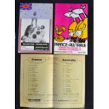 2x 1971 France v Australia rugby programmes - to incl double test match programme for the games in