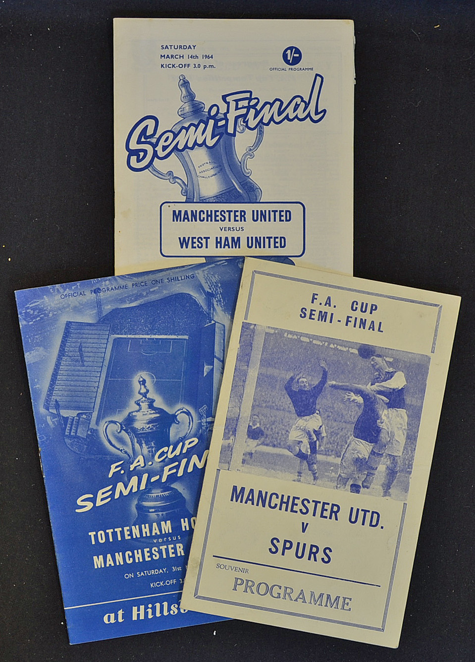 FA Cup Semi-Final programmes 1962 Tottenham Hotspur v Manchester United official issue, souvenir