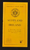 1947 Scotland v Ireland rugby programme played at Murrayfield on Saturday 22nd February some