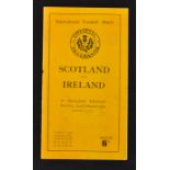 1947 Scotland v Ireland rugby programme played at Murrayfield on Saturday 22nd February some