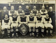 1937/38 Aston Villa Division II Champions and FA Cup Finalists Photographic Print mounted framed and