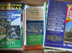Collection of FA Cup Final football programmes includes some modern issues, also includes Scottish