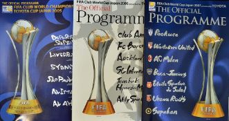 Toyota FIFA Club World Cup Japan 2005, 2006 and 2007 Football Programmes all appear in good