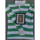 1951 Scottish Cup Final match worn Celtic shirt belonging to Charlie Tully. Comes with a framed