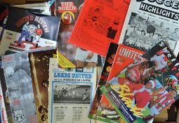 Selection of Manchester United 1940s onwards football programmes and memorabilia selection with a