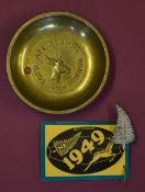 2x Rare 1949 New Zealand All Blacks rugby tour of South Africa souvenirs - to incl souvenir brass