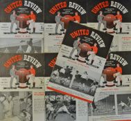 1950/1951 Manchester United home programmes to include Wolves, Arsenal (FAC), Everton, Derby County,