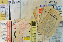 Assorted Football Programmes and Team Sheets to include mostly Non-League and Reserve Issues from