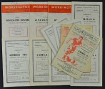 Selection of Workington FC home programmes to include 1955/1956 Crewe Alex, 1958/1959 Carlisle