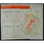 Selection of Workington FC home programmes to include 1955/1956 Crewe Alex, 1958/1959 Carlisle