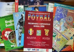 Collection of Scotland away programmes from 1980's onwards covering many international countries and