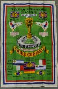 1966 World Cup Football Linen Tea Towel printed on pure Irish Linen, Greenmount to the bottom, a