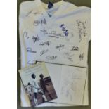 Leeds United retro 1971 European Cup Shirt as issued by TOFFS and Co. fully autographed by the