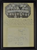 1960/1961 Tottenham Hotspur double winning team autographed picture framed and glazed, together with