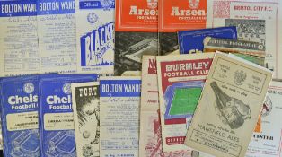Selection of 1950s Football Programmes to include Bolton Wanderers v Huddersfield Town 1953/54,