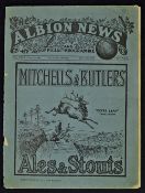 1931/1932 West Bromwich Albion v Grimsby Town football programme division 1 match. Fair.