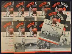 Manchester United 1949 onwards home football programme selection to include 1948/49 Stoke City,