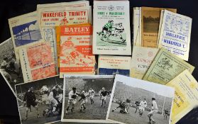 Large collection of Wakefield Trinity rugby league programmes mostly from the late 1950's and