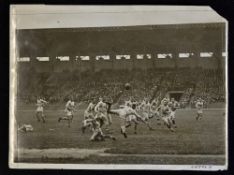 Rare 1924 Olympic Games Rugby Match, Paris press photograph - France v U.S.A played on 18 May 1924