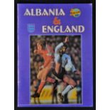 2001 Albania v England International Football Programme in Albanian, appears in good, clean