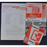 Manchester United FA Youth Cup match programmes home 1980/1981 Derby Co. (Replay), away 1963/1964