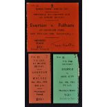 1947/8 Everton v Wolverhampton Wanderers FA Cup Football Match Ticket Stub 4th round replay together