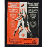 1949 Transvaal v New Zealand All Blacks rugby programme - played at Ellis Park 23 July, double