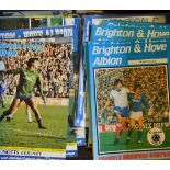 Collection of Brighton & Hove Albion home football programmes mainly 1970s and 1980s with