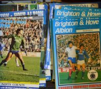 Collection of Brighton & Hove Albion home football programmes mainly 1970s and 1980s with