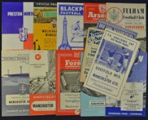 1961/1962 Manchester United away football programmes to include Arsenal, Blackpool, Bolton