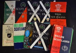 Collection of Wales, Scotland and Ireland International rugby programmes from the 70/80/90's to incl