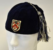 Kelly College Tavistock Devon blue rugby cap - with the schools crest and blue and white tassel - ex