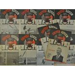 1948/1949 season Manchester United home programmes v Derby County, Blackpool, Huddersfield Town,