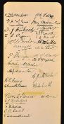 Rare 1908 Australia rugby team autographs - from the first ever rugby tour to the U.K/ northern