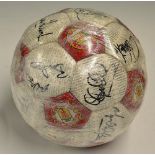 1992/93 Manchester United Signed Football with autographs by the players, official issue presented