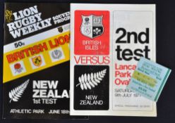 Scarce 1977 British Lions v New Zealand rugby programmes and ticket - to incl 1st test match at